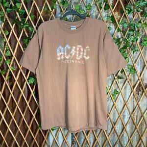 Vintage Y2K AC/DC tour rock band back in black 2000s t-shirt